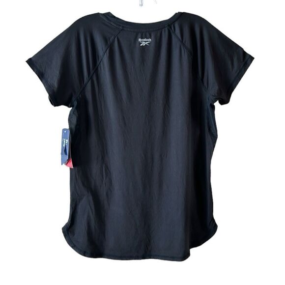 NEW Reebok Black Thrive Mixed Mesh Top - Picture 5 of 5